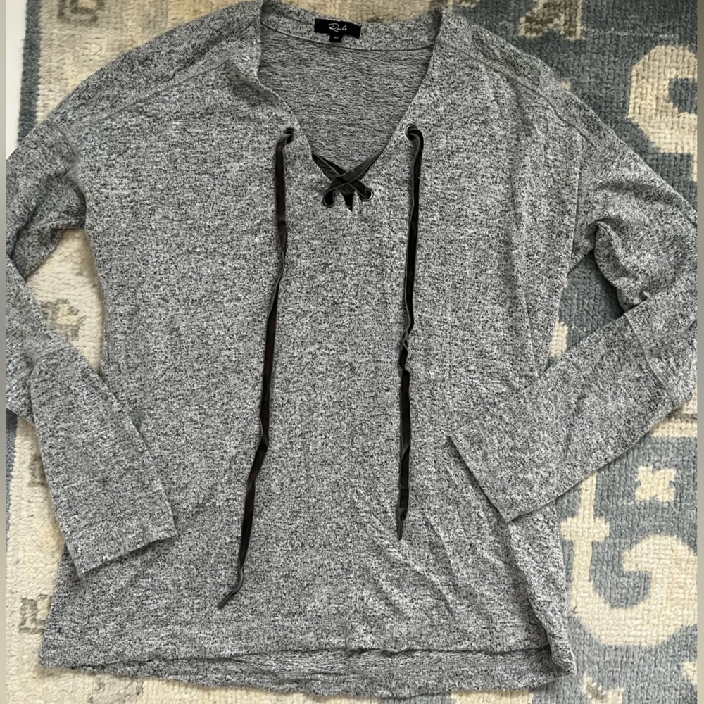 Rails lace-up top